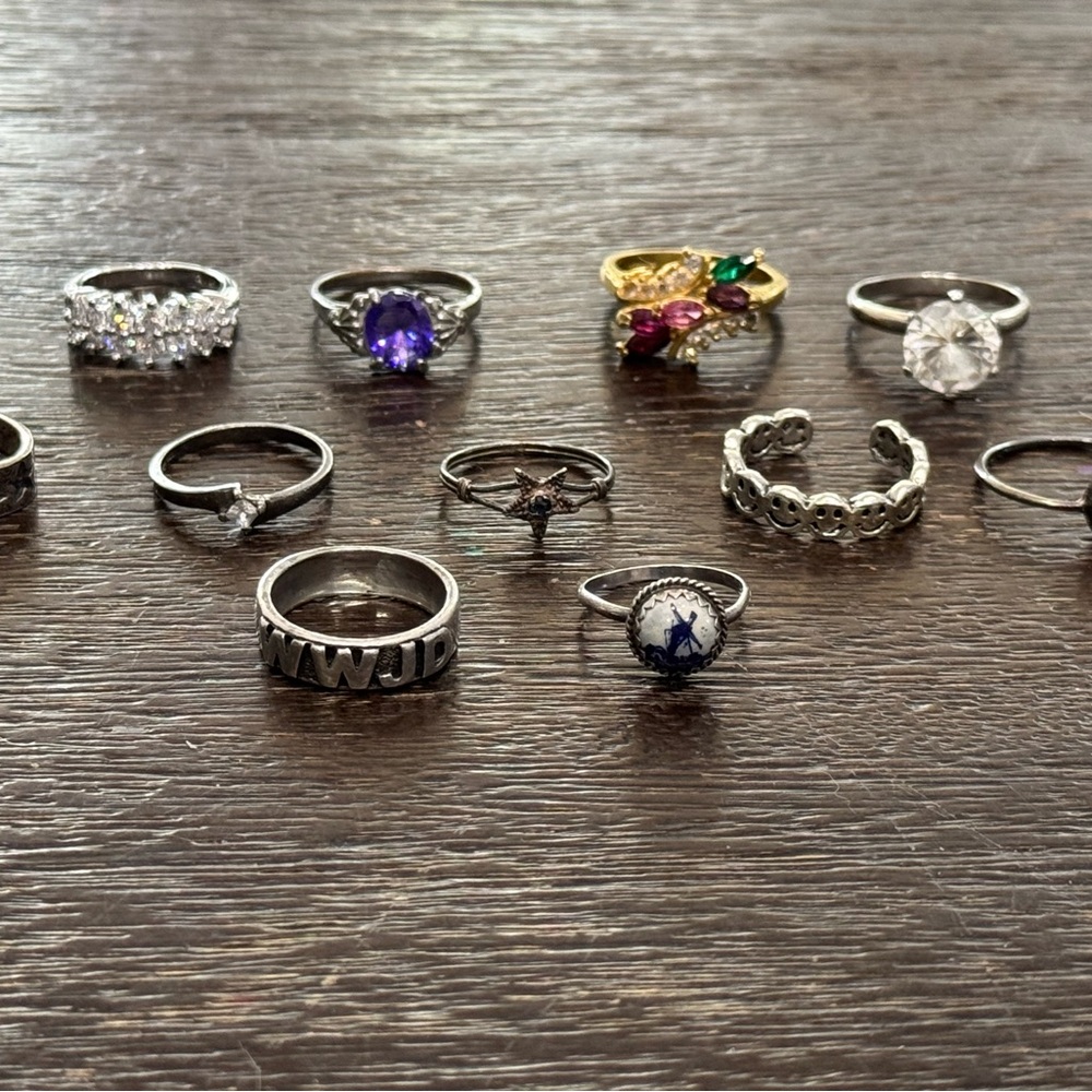8 ring Elegant vintage and antique sterling silver rings!